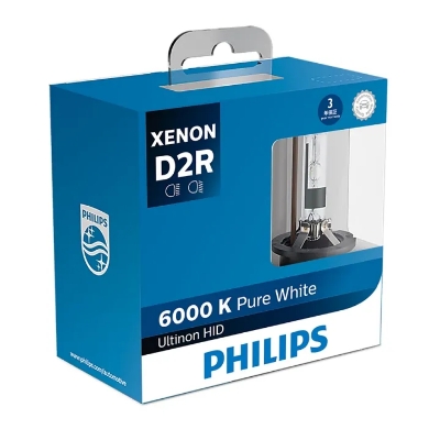 Picture of Philips Ultinon HID Xenon D2R D4R D4S WXX2 35W 6000K Pure White Light Xenon Headlight Car Bulbs Auto Lamps (Twin Pack)