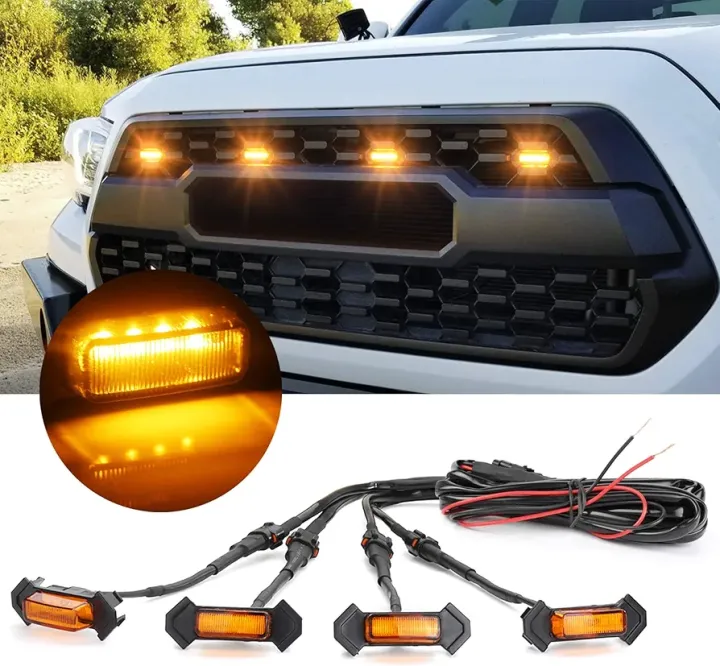 Picture of amber LED grille lights, commonly used for Car, truck