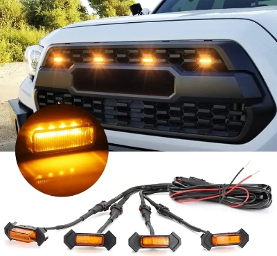 Picture of amber LED grille lights, commonly used for Car, truck