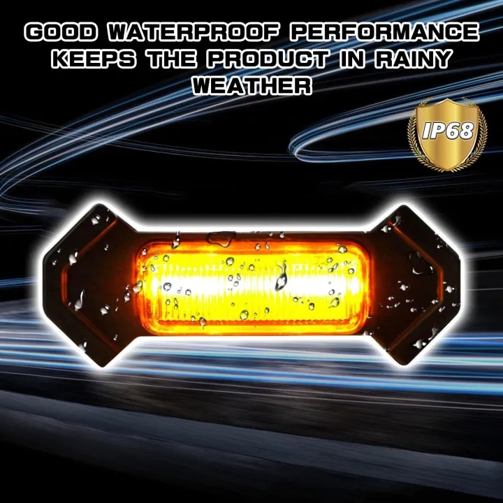 Picture of amber LED grille lights, commonly used for Car, truck