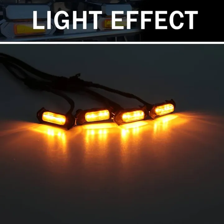 Picture of amber LED grille lights, commonly used for Car, truck