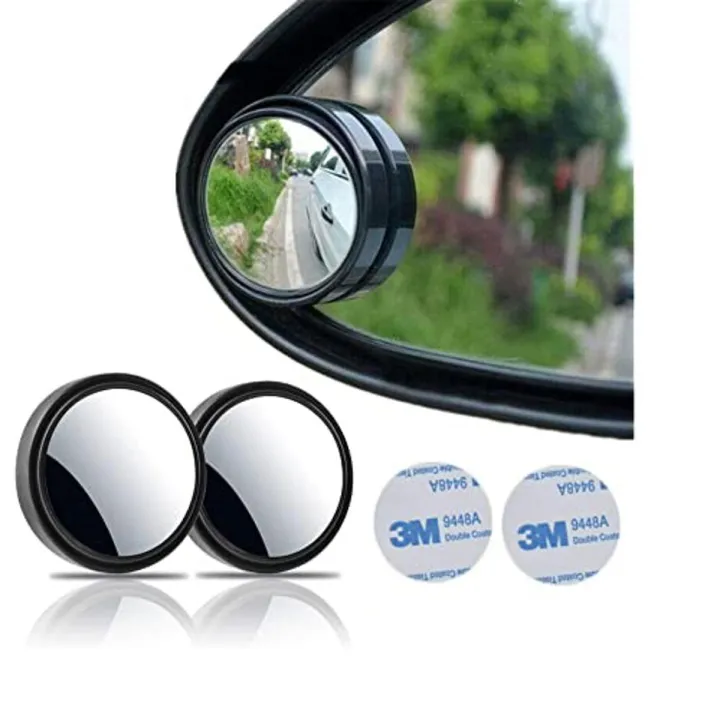 Picture of 2Pis Blind spot Mirror 360 Degree Angle Round HD Convex Mirror Car Vehicle Side Blind Spot Mirror. Wide Rear View Mirror