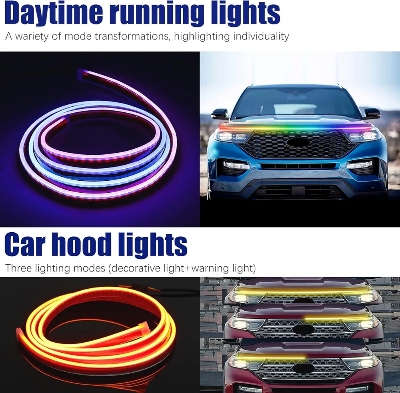 Picture of Car LED Hood Light Strip (RGB). App Control