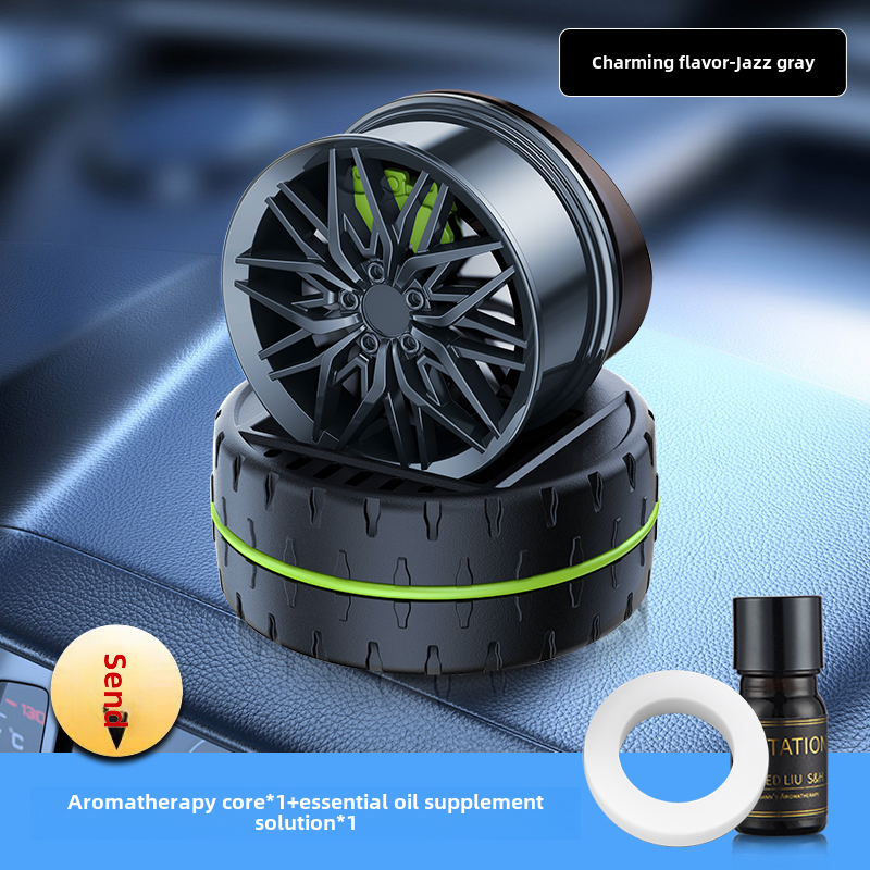 Picture of Solar Rotating Car Perfume - Wheel Car Air Diffuser | Rotatable Solar Car Air Freshener, Wheel Air Fresheners for Car Interior Decoration Accessories