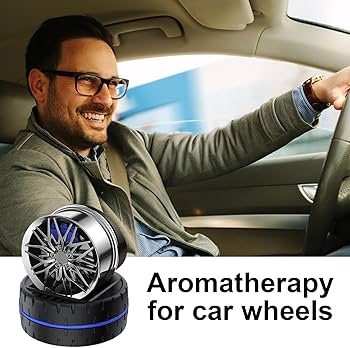 Picture of Solar Rotating Car Perfume - Wheel Car Air Diffuser | Rotatable Solar Car Air Freshener, Wheel Air Fresheners for Car Interior Decoration Accessories