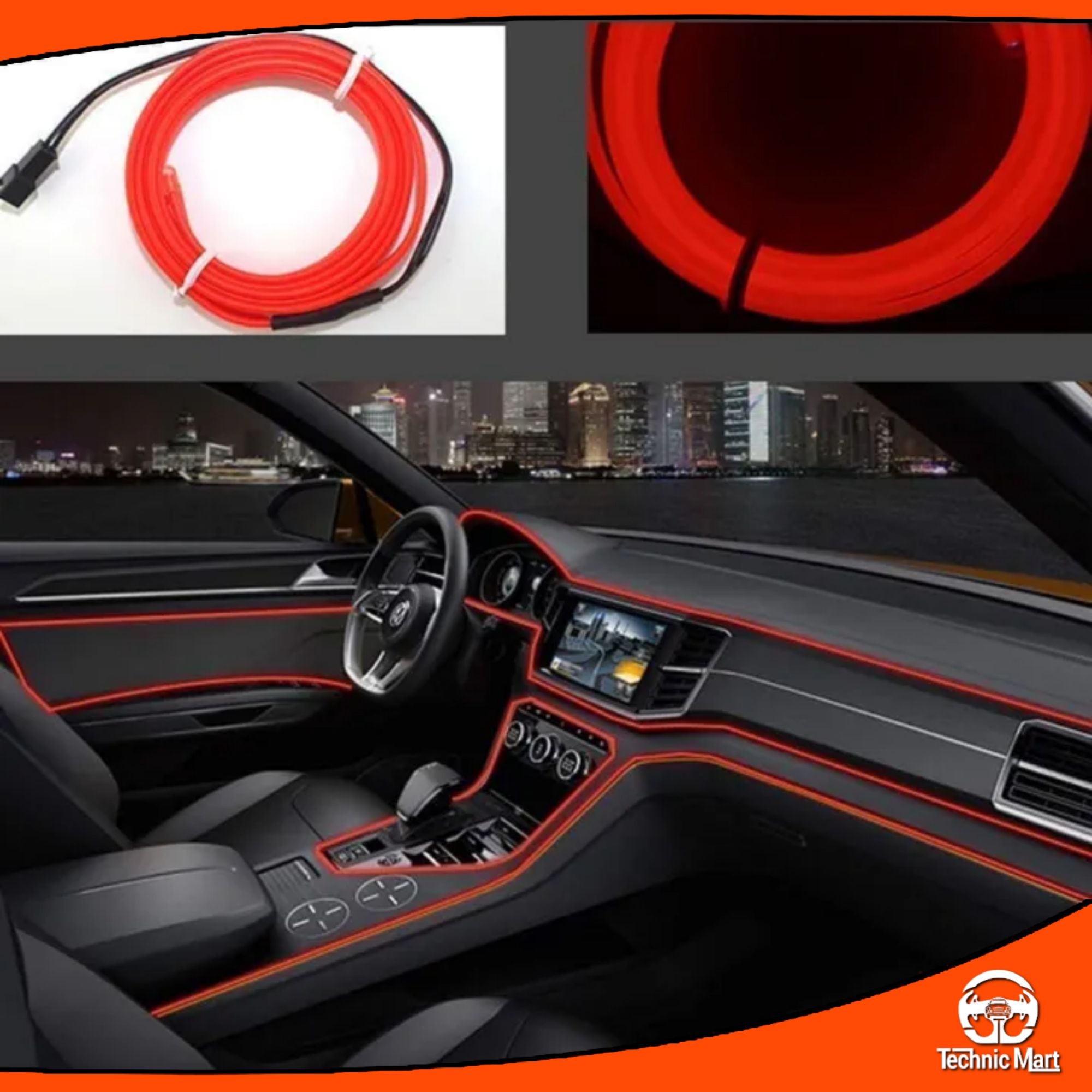 Picture of Car Neon Light Car Interior Lighting Strip 3 Meters