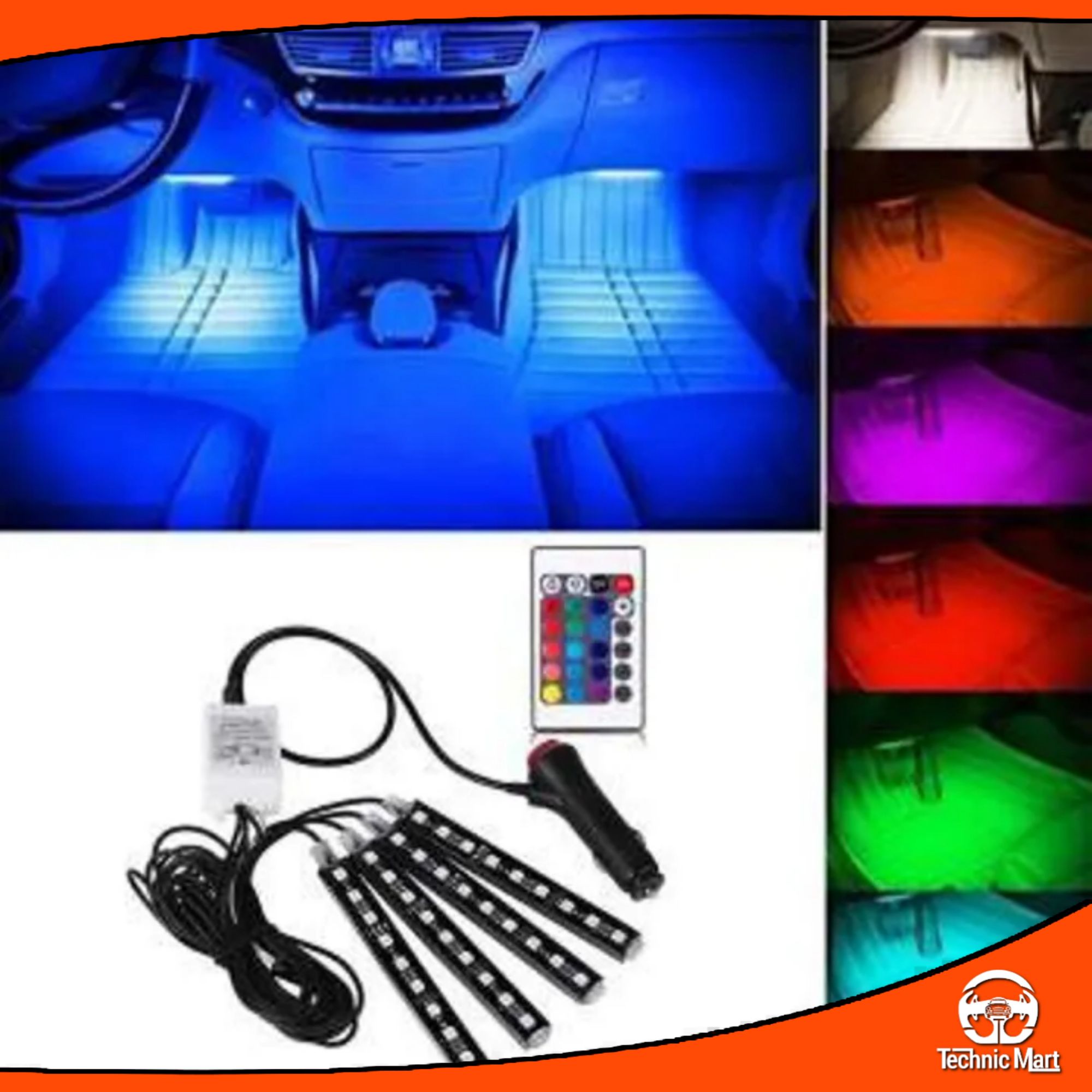 Picture of Car RGB LED Strip Light Car Styling Decorative Automobile Atmosphere Lamps Car Interior Light - Wireless Remote/Voice Control