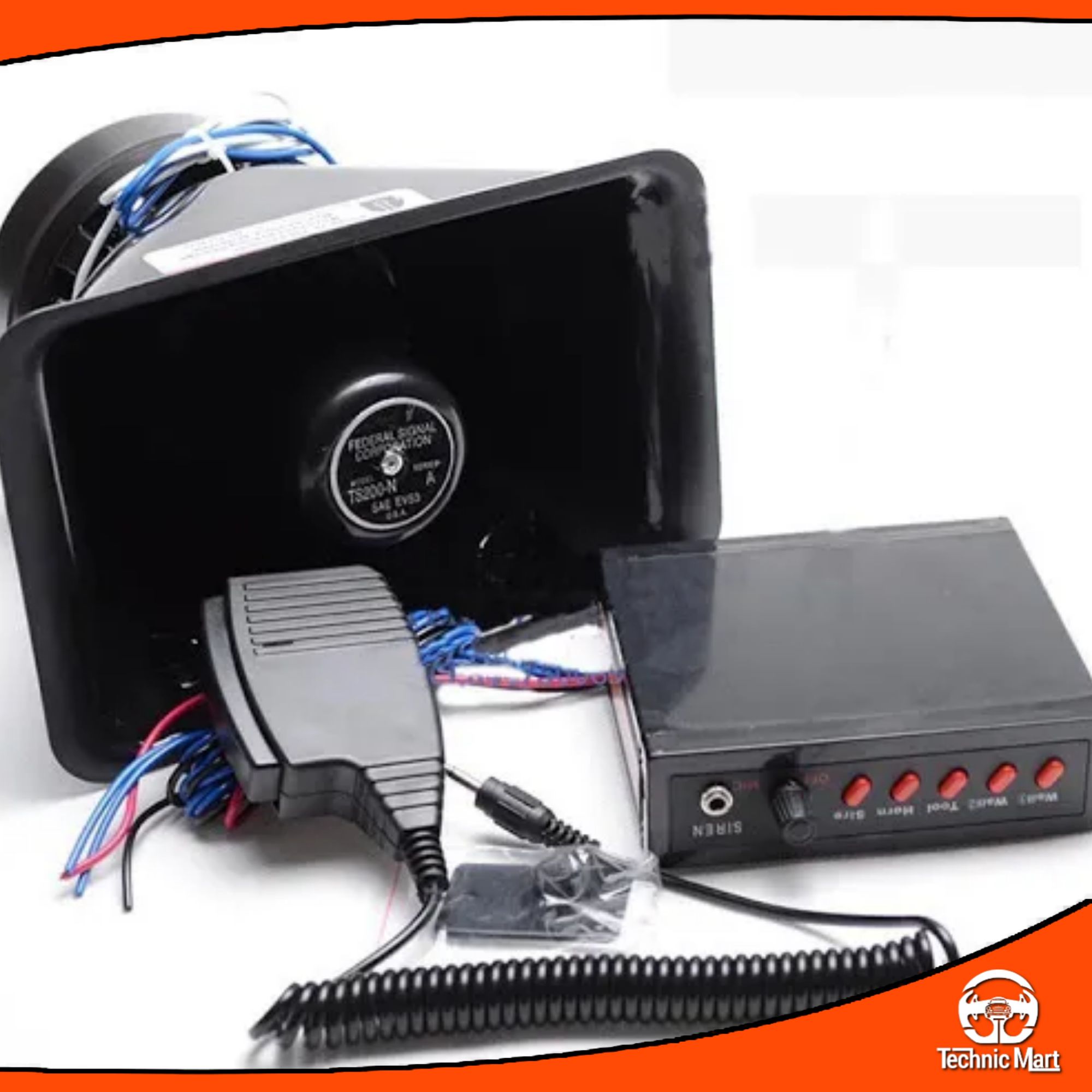 Picture of Car VIP Horn 100W 6 Tone With Voice Mike