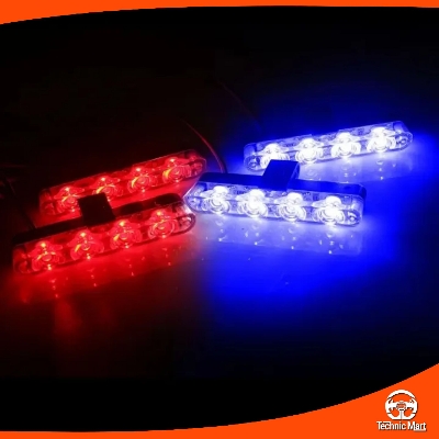 Picture of Car flashing grille light 4 in 1 red blue emergency strobe lights 12V with wireless remote control