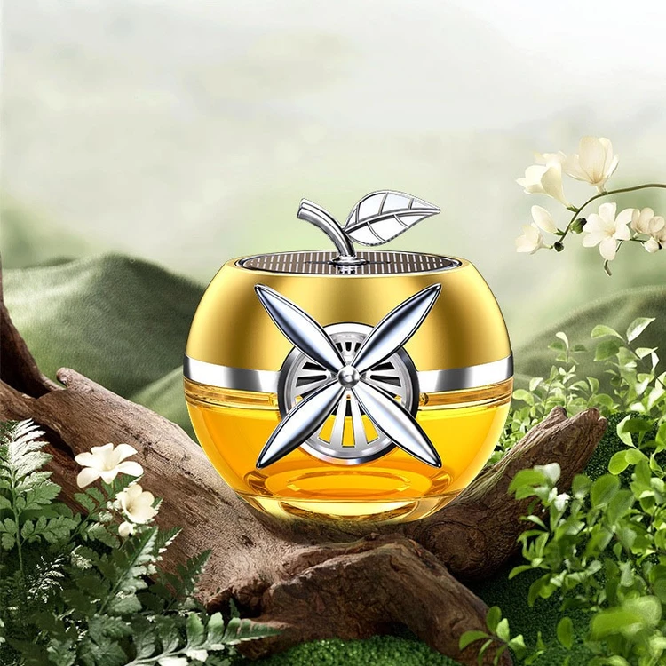 Picture of Apple Model Auto Ornament Solar Energy Air Fresheners Car Perfume Gel Car Gel Air Freshener Car Accessories