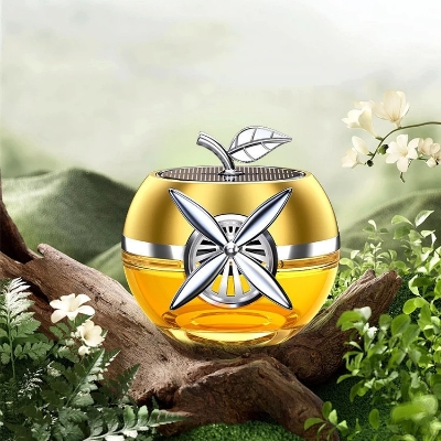 Picture of Apple Model Auto Ornament Solar Energy Air Fresheners Car Perfume Gel Car Gel Air Freshener Car Accessories
