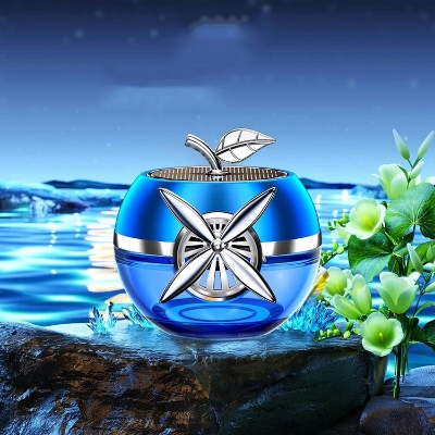 Picture of Apple Model Auto Ornament Solar Energy Air Fresheners Car Perfume Gel Car Gel Air Freshener Car Accessories
