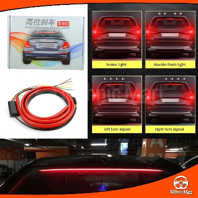 Picture of Defvnsy 1-Set 100CM (39.4") 12V Flexible Red 90/100cm Car Additional LED Brake Light Car Third Brake Light With Driving Turn Signal Warning Stop Lamp