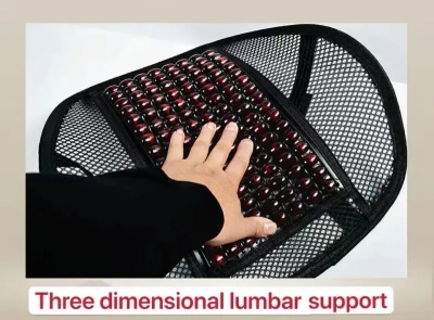 Picture of Car Seat Back Support Black Wooden with Net