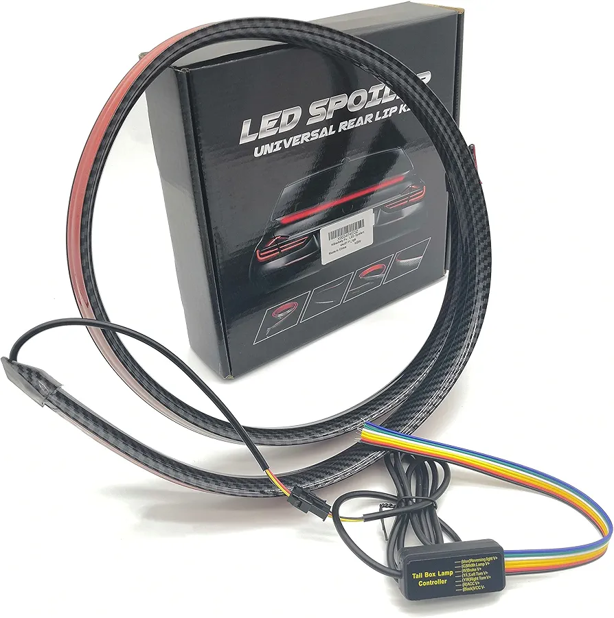 Picture of Car F30 LED Spoiler Dynamic Turn Signal Brake Light Rear Trunk Roof Spoiler