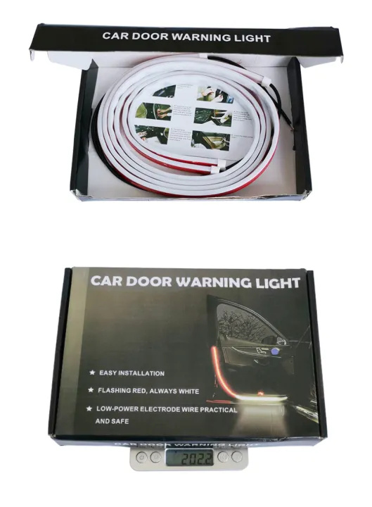 Picture of LED Car Door Anti-Collision Warning Light Welcome Light Car Universal Decorative Light Belt Car Door Atmosphere Lamp Easy