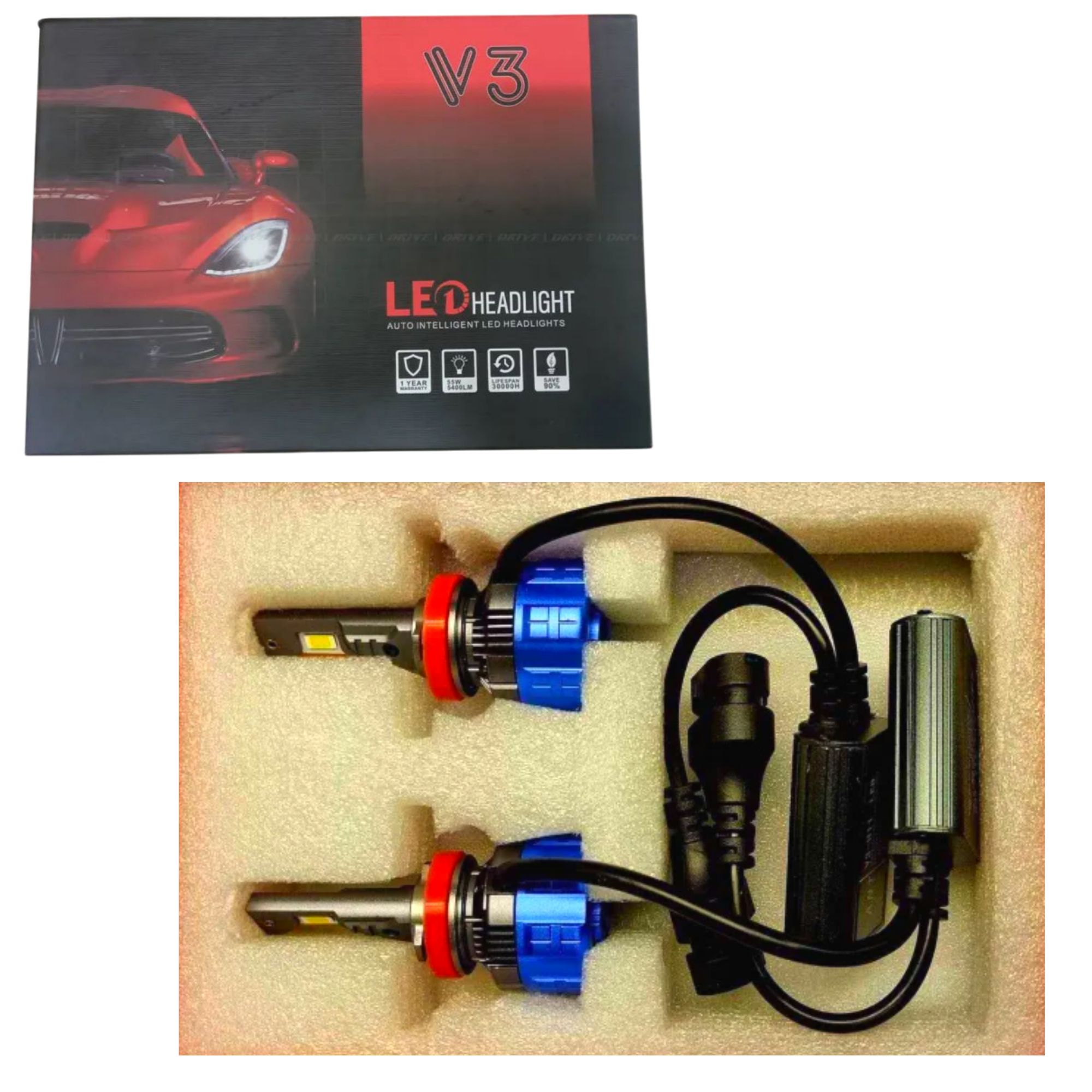 Picture of Car LED Headlight Bulbs, 45W ,Super Bright LED Headlights V3