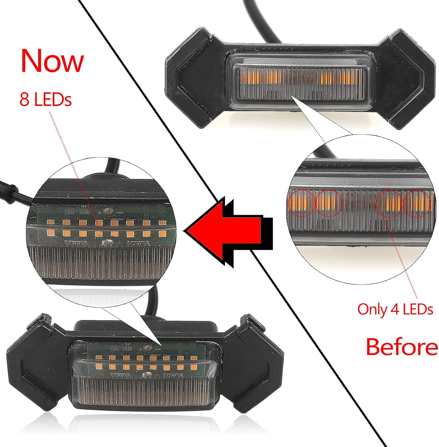 Picture of amber LED grille lights, commonly used for Car, truck