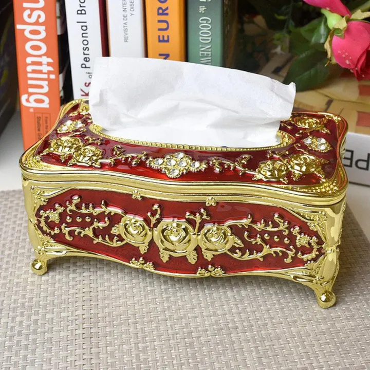 Picture of Best Luxury RED Tissue Box Acrylic Rectangular Bedroom/ Car