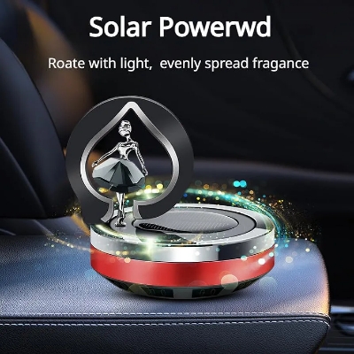 Picture of Rotating Car Air Freshener Solar Dancer Stocking Stuffers Elegant Ballet Car Perfume Aromatherapy Diffuser Car Interior Decoration Accessory Car Office Home Ornament Nice Gift