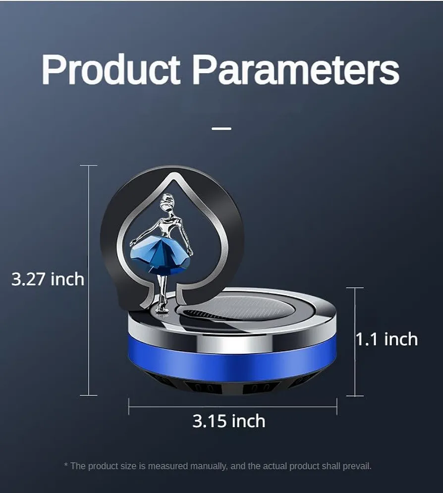 Picture of Rotating Car Air Freshener Solar Dancer Stocking Stuffers Elegant Ballet Car Perfume Aromatherapy Diffuser Car Interior Decoration Accessory Car Office Home Ornament Nice Gift