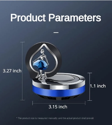 Picture of Rotating Car Air Freshener Solar Dancer Stocking Stuffers Elegant Ballet Car Perfume Aromatherapy Diffuser Car Interior Decoration Accessory Car Office Home Ornament Nice Gift