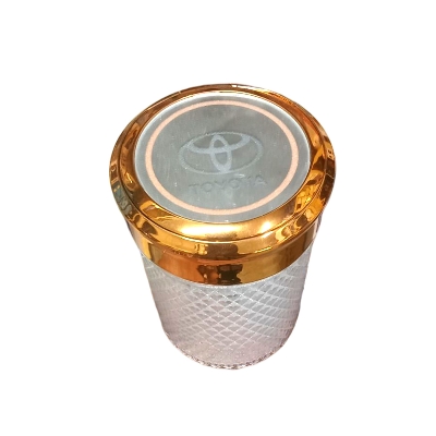 Picture of Car Ashtray With LED Light Universal Portable Alloy Ash Tray Aluminum Cup Smokeless Auto Ashtray Flame Retardant Car Cup Holder