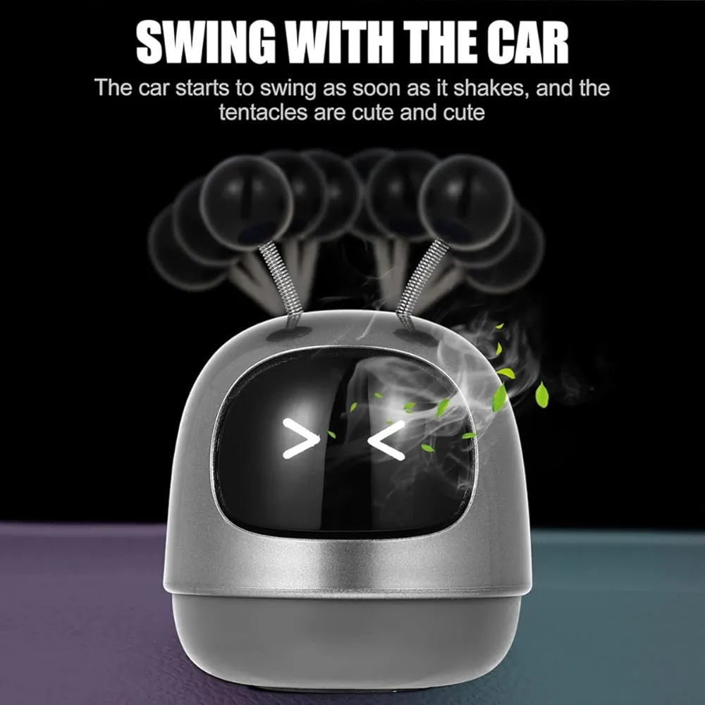 Picture of 1Pc Mini Robot Car Air Freshener Parfum Flavoring Ventilation Cute toon Display Mold Fragrance Decoration for Vehicles