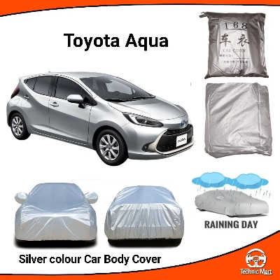 Picture of Car Body Cover for Toyota Aqua Silver Color Waterproof