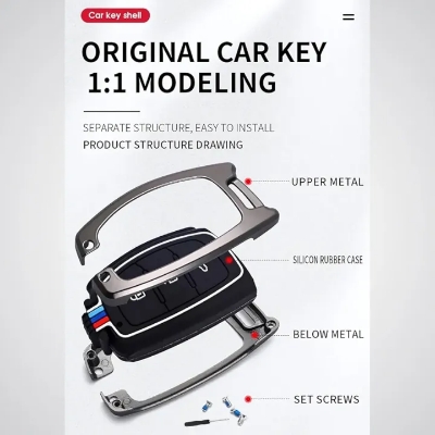 Picture of Hyundai Creta Metal with silicone Key Cover