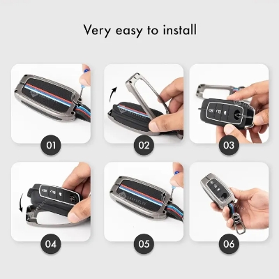 Picture of Hyundai Creta Metal with silicone Key Cover