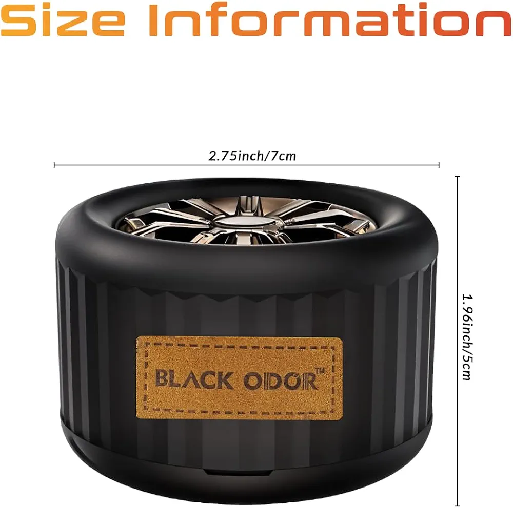 Picture of Black Odor Lucky Wheel Car Air Freshener 45g ( New Car)