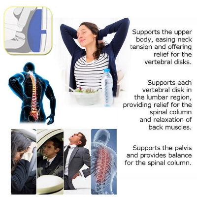 Picture of Back Support Electric Massage Vibration Lumbar Car Seat Pillow Cushions