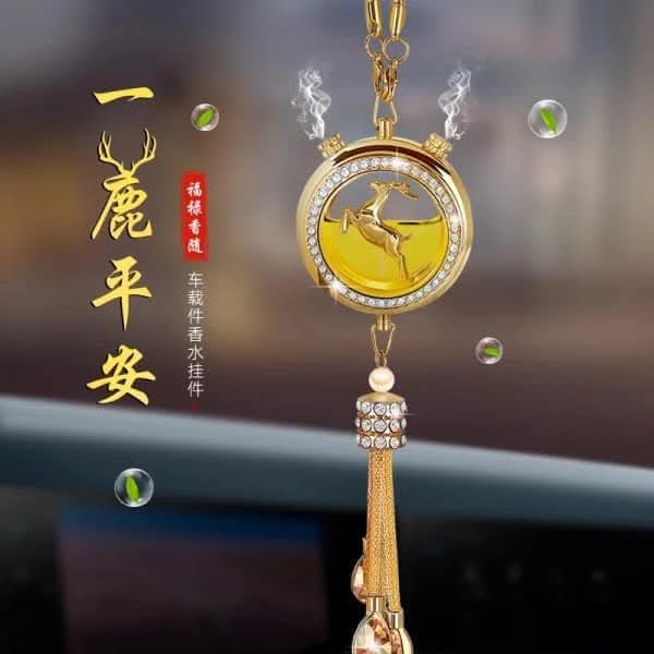 Picture of Car perfume car pendant car pendant creative one deer peace aromatherapy high-end men and women car pendant essential oil