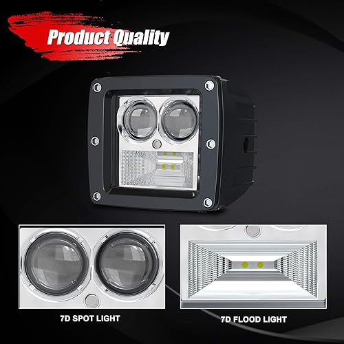Picture of Car LED Work Light Bar Driving Lamp Headlight Bulb Beam Light Car Suv Off-Road Driving Fog Lights