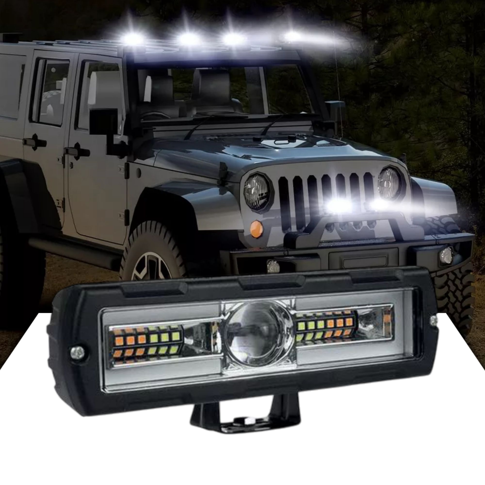 Picture of Car LED Work Light Bar Driving Lamp Headlight Bulb Beam Light Car Suv Off-Road Driving Fog Lights