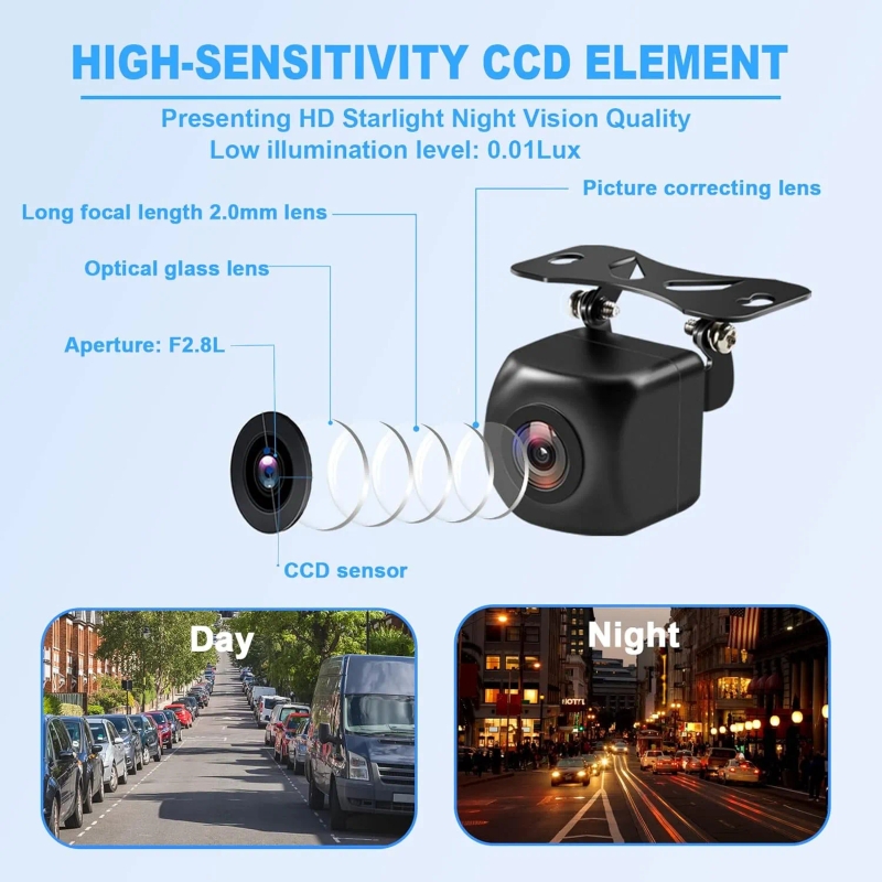 Picture of Car Rear View Camera Android Full HD 1080p 4K  High Resolution lens ZSuper