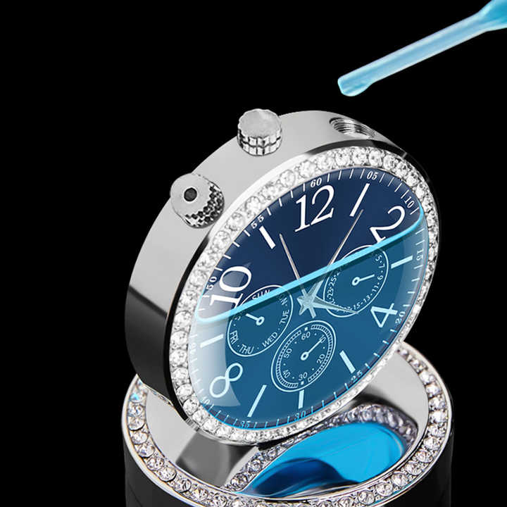 Picture of Car Air Freshener With Clock - Practical And Scented Solution for Your Vehicle (Golden & Silver)