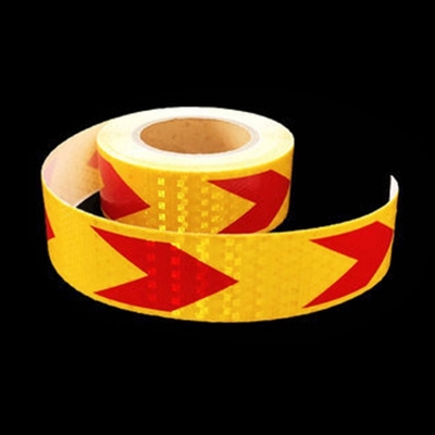 Picture of Reflective Adhesive Tape Sticker Arrow Reflective Tape Safety Caution Warning For Truck Motorcycle Bicycle Car Styling ( Yellow & Red)