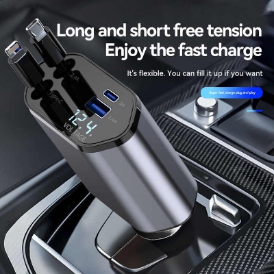 Picture of 120W Super-Fast Car Charger – 4-in-1 Multi-Device Charging