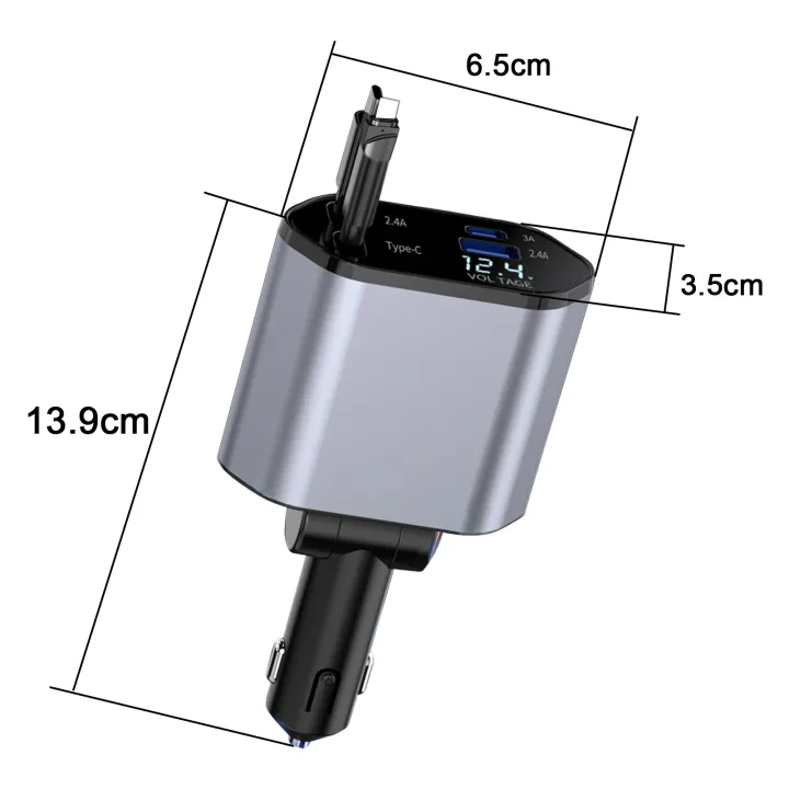Picture of 120W Super-Fast Car Charger – 4-in-1 Multi-Device Charging