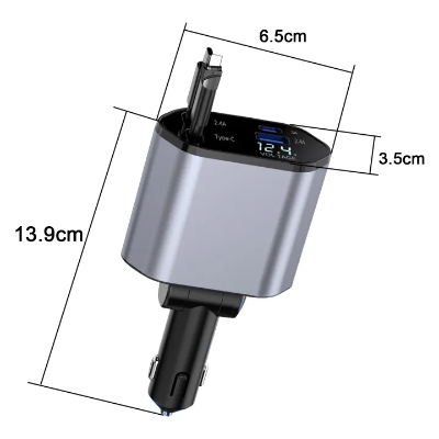 Picture of 120W Super-Fast Car Charger – 4-in-1 Multi-Device Charging