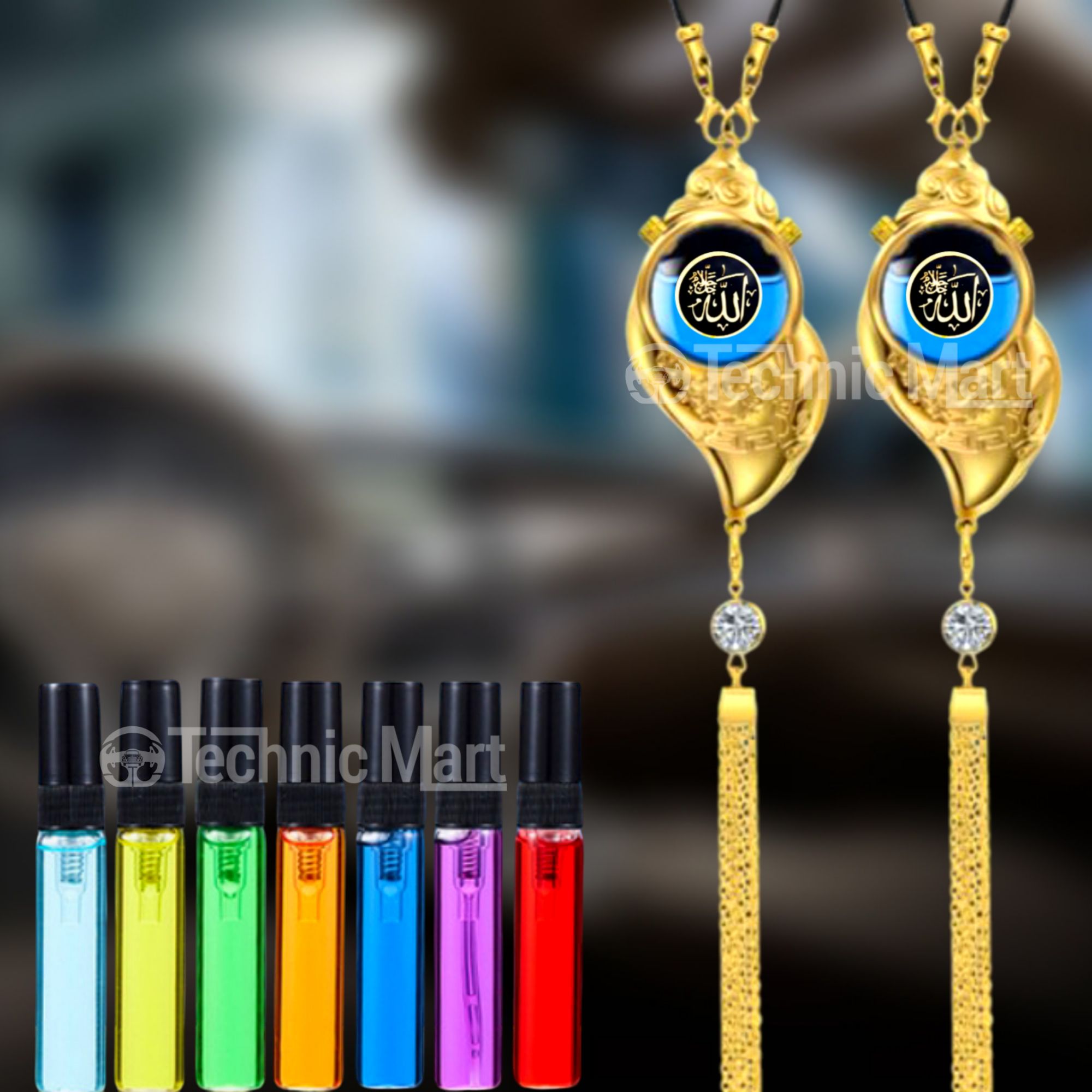 Picture of Hanging car perfume pendant car perfume essential oil aromatherapy pendant to remove odor lasting light fragrance car interior ornaments