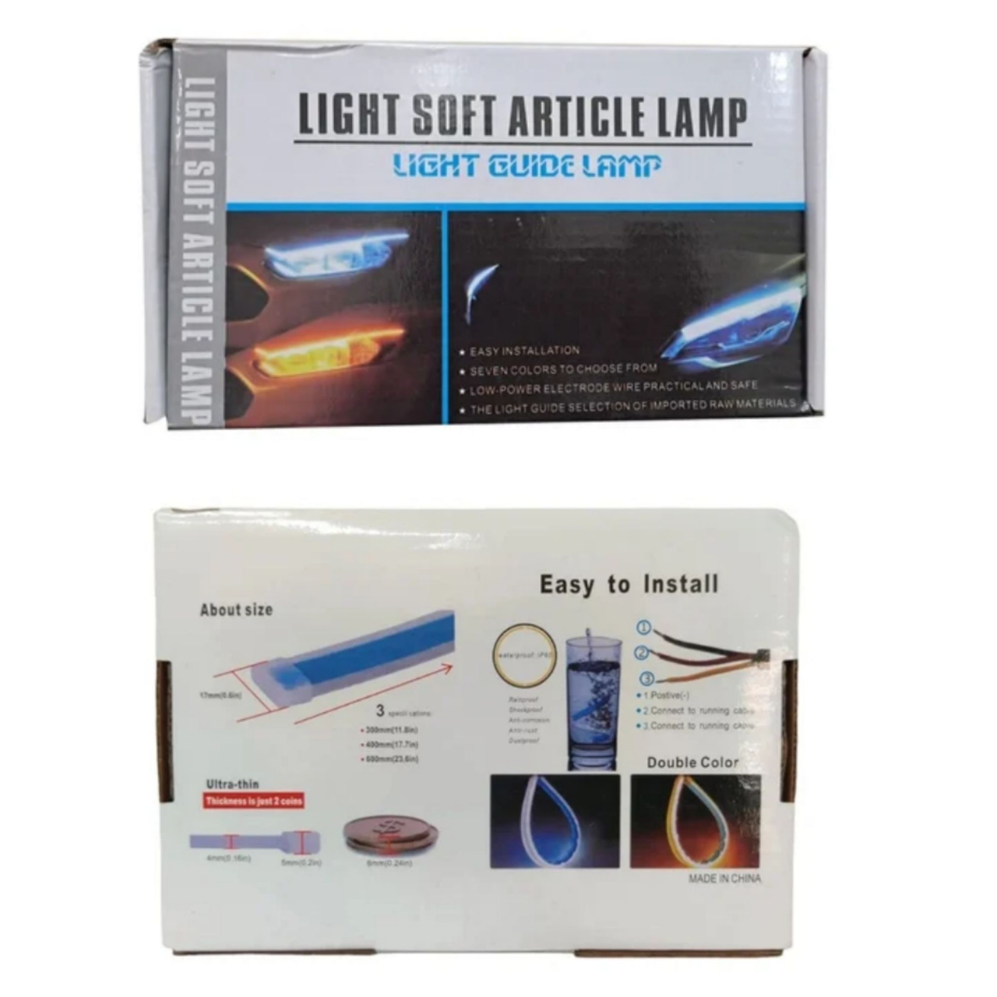 Picture of Car LED Strip Lights Flexible LED Headlight Strips 2PCS 60cm/24inch