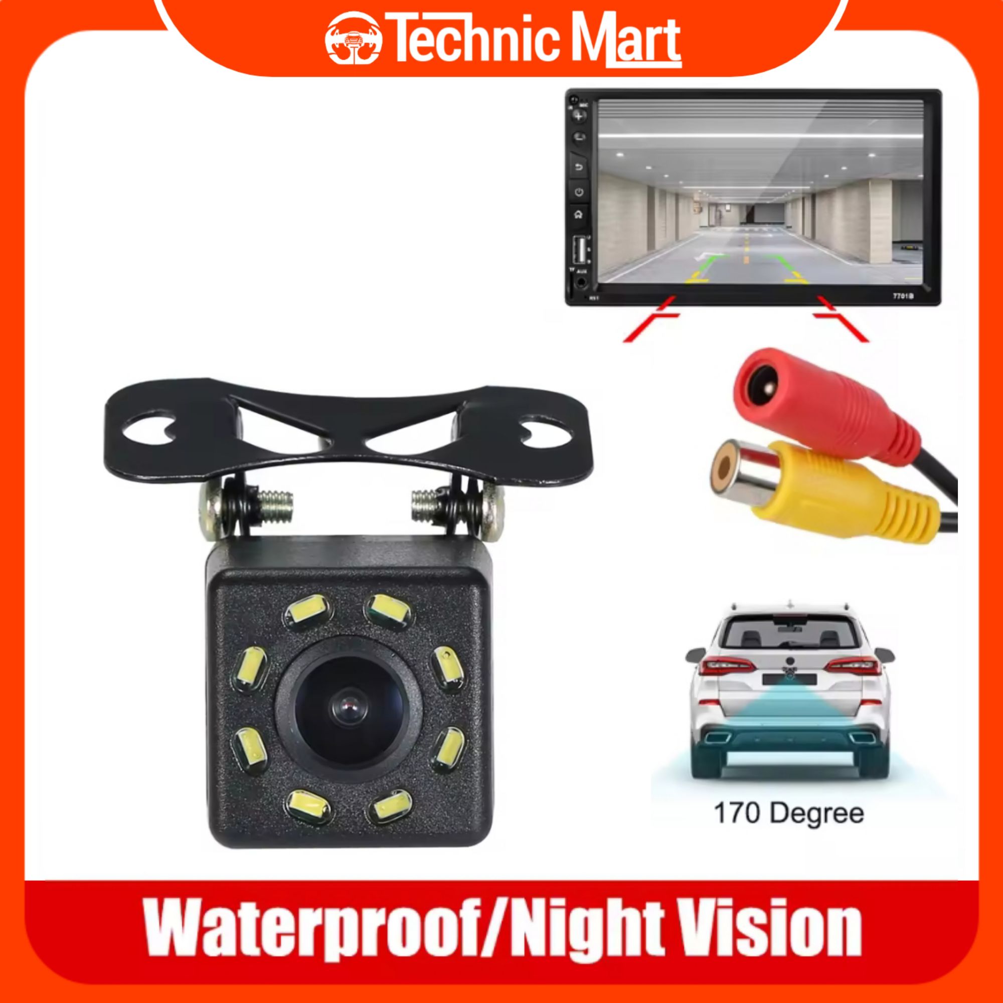 Picture of 8 LED CAR CAMERA , Car Rear View Backup Camera CAR Camera Waterproof