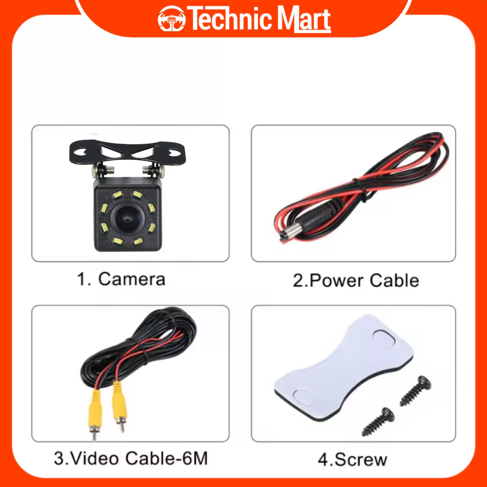 Picture of 8 LED CAR CAMERA , Car Rear View Backup Camera CAR Camera Waterproof