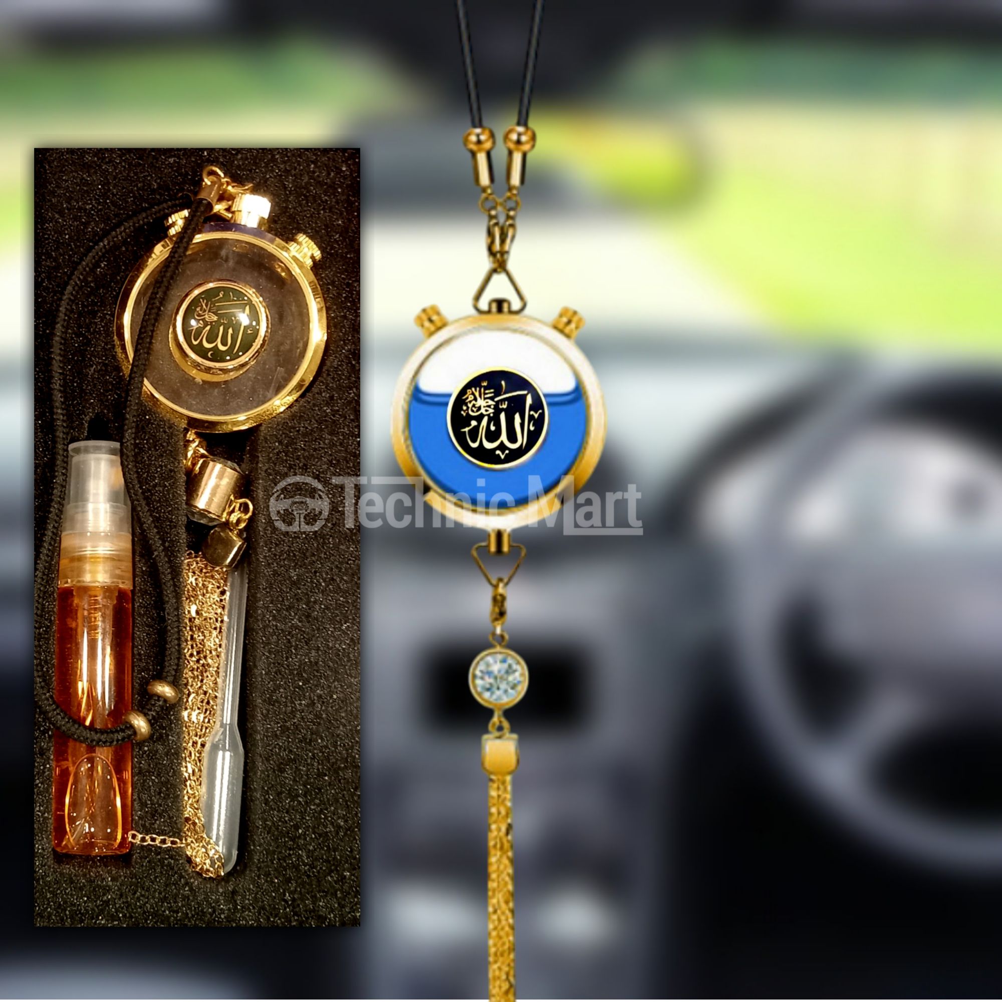 Picture of Hanging car perfume pendant car perfume essential oil aromatherapy pendant to remove odor lasting light fragrance car interior ornaments