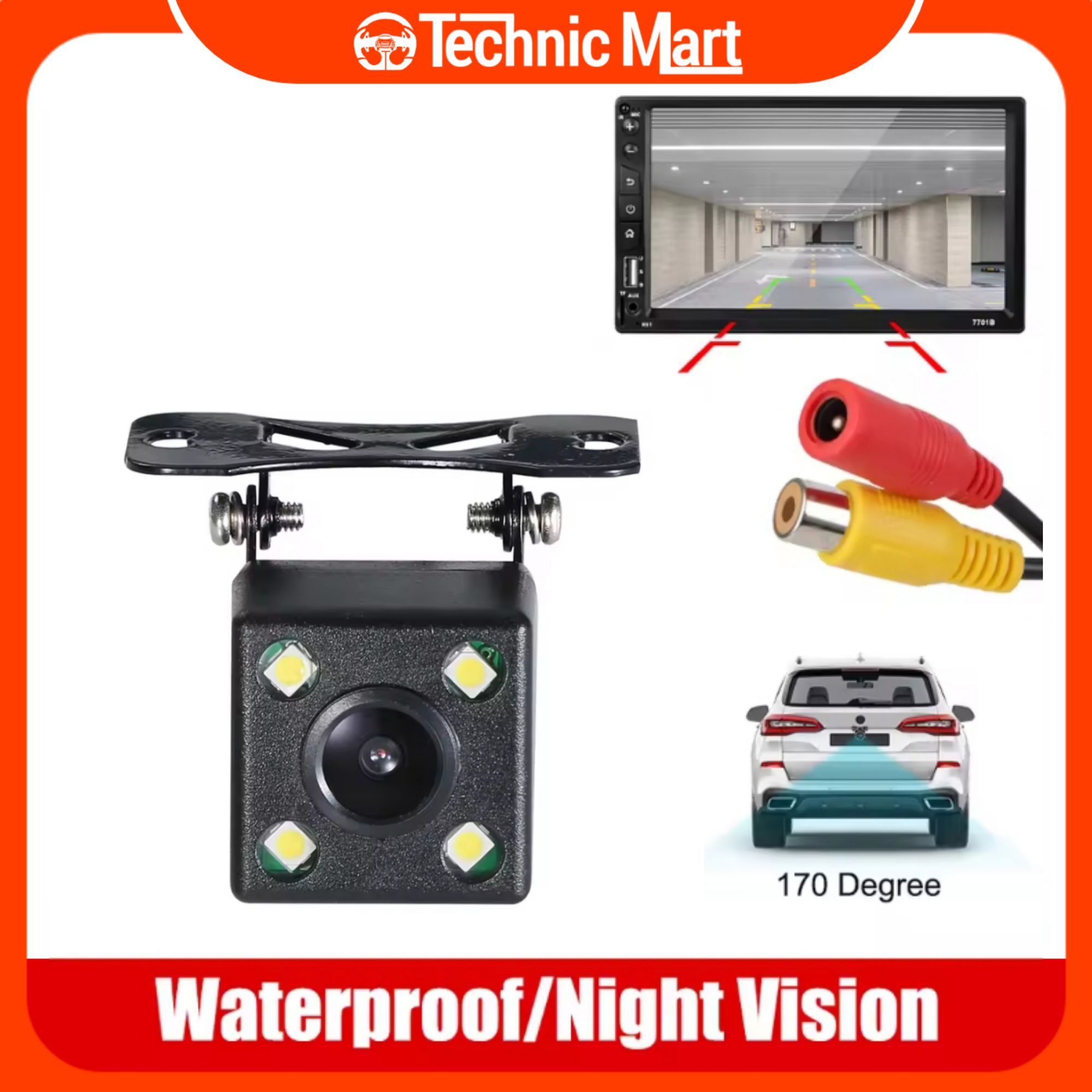 Picture of 4 LED CAR CAMERA , Car Rear View Backup Camera CAR Camera Waterproof