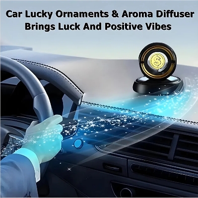 Picture of Solar Car Air Freshener Car Lucky Ornaments And Aroma Diffuser, Rotating Solar Powered Car Aromatherapy
