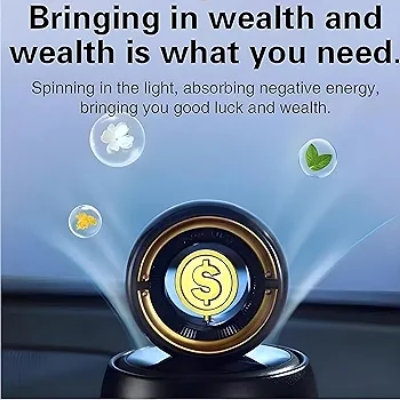 Picture of Solar Car Air Freshener Car Lucky Ornaments And Aroma Diffuser, Rotating Solar Powered Car Aromatherapy